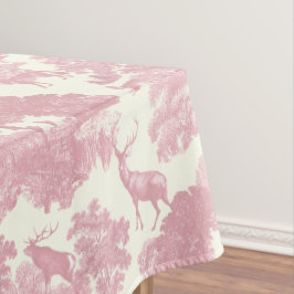 Elegant chique licht roze toile herten bos tafelkleed