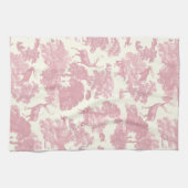 Elegant chique licht roze toile herten bos theedoek (Horizontaal)