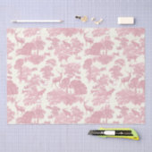 Elegant chique licht roze toile herten bos tissuepapier (Craft)
