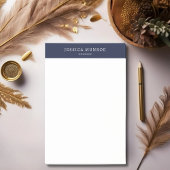 Elegant chique marine blauw gepersonaliseerd post-it® notes