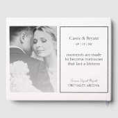 Elegant chique modern blush roze bruiloft gastenbo gastenboek (Achterkant)