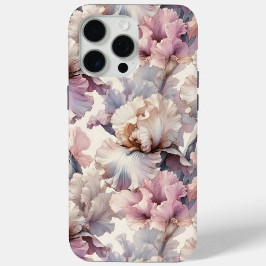 Elegant chique modern Schattige bloemig zacht blus Case-Mate iPhone Case (Achterkant)