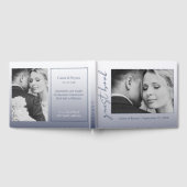 Elegant chique moderne marine blauw bruiloft gaste gastenboek (Volledig)