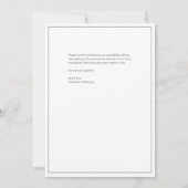 Elegant chique moderne marine blauwe bruiloft bedankkaart (Achterkant)