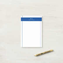 Elegant chique monogram marineblauw geometrische r