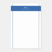 Elegant chique monogram marineblauw geometrische r post-it® notes (Voorkant)