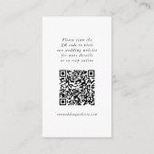 Elegant Chique Monogram Modern Zwart Bruiloft Informatiekaartje (Achterkant)