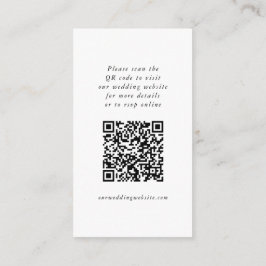 Elegant Chique Monogram Modern Zwart Bruiloft Informatiekaartje