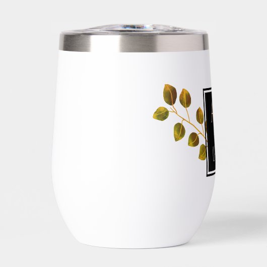 Elegant chique monogram wit (Voorkant)