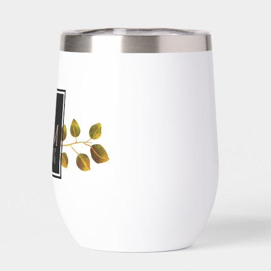 Elegant chique monogram wit (Achterkant)