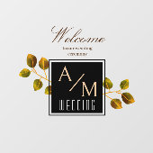 Elegant chique monogram wit raamsticker (Vel)