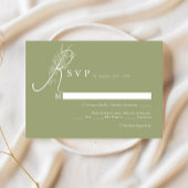 Elegant chique mos floraal menu keuze bruiloft RSV