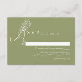 Elegant chique mos floraal menu keuze bruiloft RSV (Voorkant)