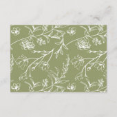 Elegant chique mos floraal menu keuze bruiloft RSV (Achterkant)