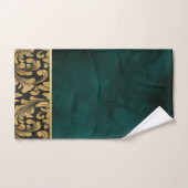 Elegant chique oud goud wervelt groen bad handdoek (Handdoek)