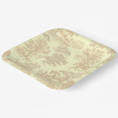 Elegant chique paard teile beige crème papieren bordje (Gebogen)