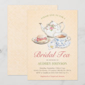 Elegant chique pastel Vrijgezellenfeest theebloem Kaart (Voorkant / Achterkant)