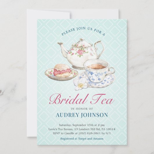 Elegant chique pastel Vrijgezellenfeest theebloem Kaart (Voorkant)