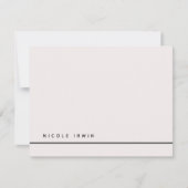 Elegant chique rand Ecru Modern briefpapier Notitiekaartje (Voorkant)