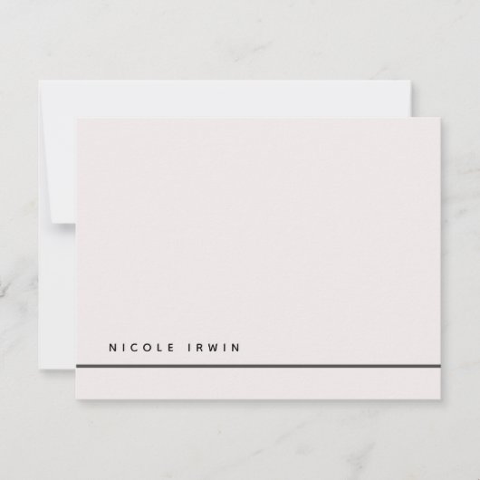 Elegant chique rand Ecru Modern briefpapier Notitiekaartje (Voorkant)
