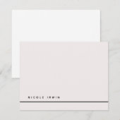 Elegant chique rand Ecru Modern briefpapier Notitiekaartje (Voorkant / Achterkant)