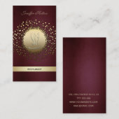 Elegant chique restaurant / catering confetti vint visitekaartje (Voorkant / Achterkant)