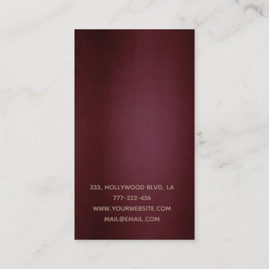 Elegant chique restaurant / catering confetti vint visitekaartje (Achterkant)