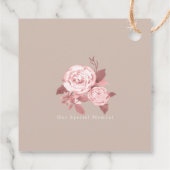 Elegant chique Roos bruiloft Bedankjes Labels (Achterkant)