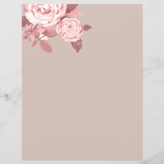 Elegant chique Roos bruiloft blanco zitkaarten (Achterkant)