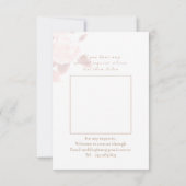 Elegant chique Roos bruiloft Diner Optie RSVP (Achterkant)