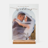 Elegant chique Roos bruiloft foto Acryl Bord (Voorkant)