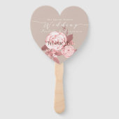 Elegant chique Roos bruiloft Handwaaier (Voorkant)