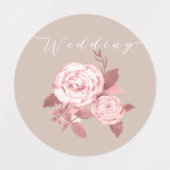 Elegant chique Roos bruiloft Labels (Design 1)