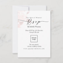 Elegant Chique Roos Bruiloft QRcode RSVP