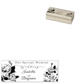 Elegant chique Roos bruiloft Rubberstempel (Gestempeld)