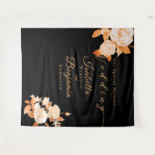 Elegant chique Roos bruiloft Wandkleed (Voorkant (horizontaal))