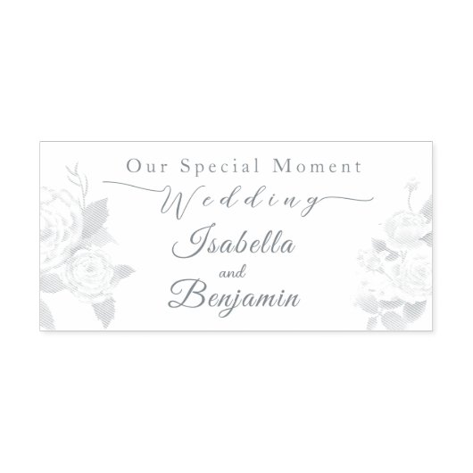 Elegant chique Roos bruiloft Zelfinktende Stempel (Design)