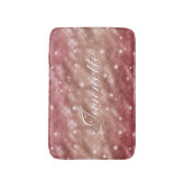 Elegant chique Roos gouden zeemeermin faux glitter Badmat (Voorkant Verticaal)