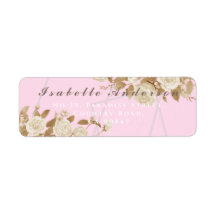 Elegant chique Roos roze retour adreslabel