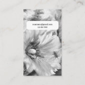 Elegant chique roze bloemig visitekaartje (Achterkant)