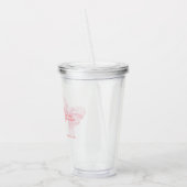 Elegant & Chique Roze Bow Meisje Baby shower Acryl Drinkbeker (Links)