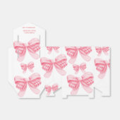 Elegant & Chique Roze Bow Meisje Baby shower Bedankdoosjes (Uitgevouwen)