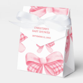 Elegant & Chique Roze Bow Meisje Baby shower Bedankdoosjes