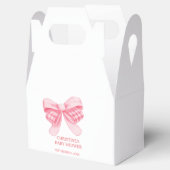 Elegant & Chique Roze Bow Meisje Baby shower Bedankdoosjes (Geopend)