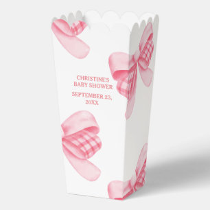 Elegant & Chique Roze Bow Meisje Baby shower Bedankdoosjes