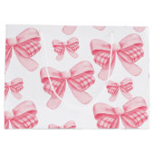 Elegant & Chique Roze Bow Meisje Baby shower Groot Cadeauzakje (Achterkant)