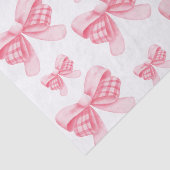 Elegant & Chique Roze Bow Meisje Baby shower Tissuepapier (Detail)