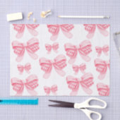 Elegant & Chique Roze Bow Meisje Baby shower Tissuepapier (Craft)