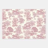 Elegant chique roze paard toilet inpakpapier vel (Voorkant 2)