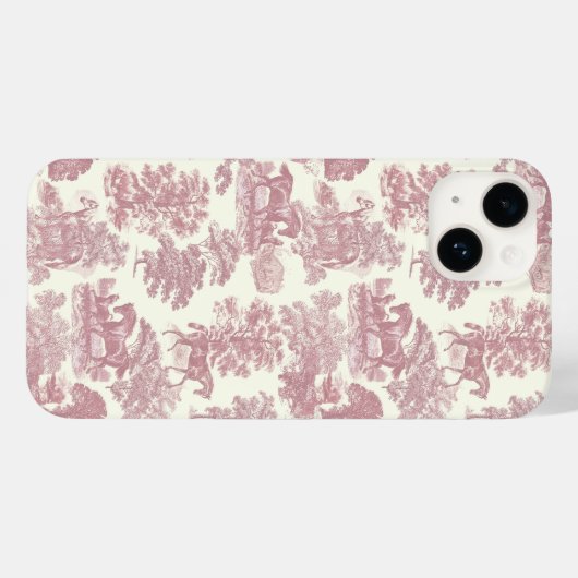 Elegant  chique roze paardentoilet Case-Mate iPhone case (Achterkant (horizontaal))